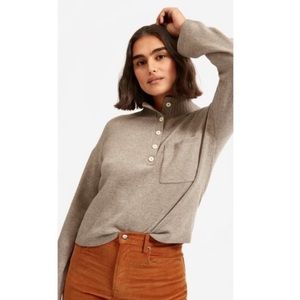 Recashmere Mockneck Henley -Oatmeal